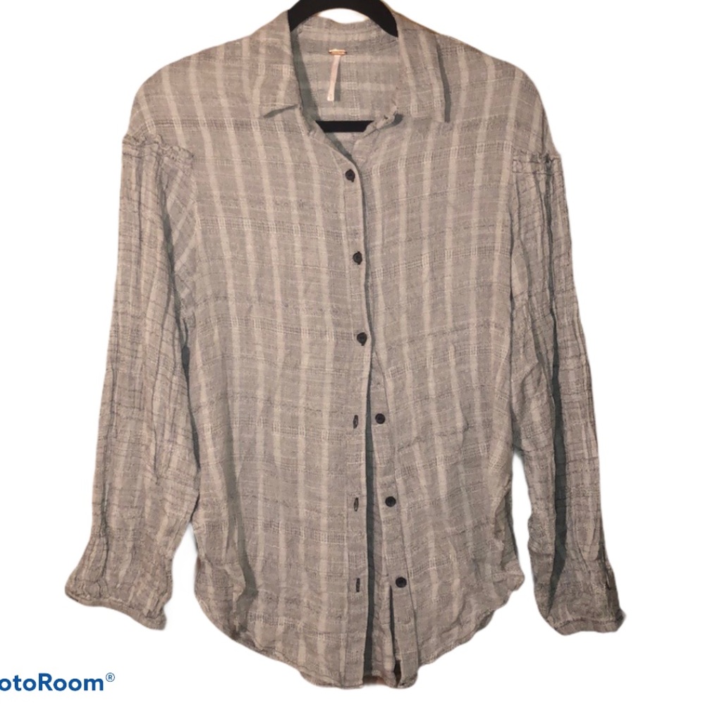 Free People | Drop Shoulder Button Down Blouse